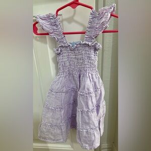 Hill House 3/4T Lavender Striped Nap Dress